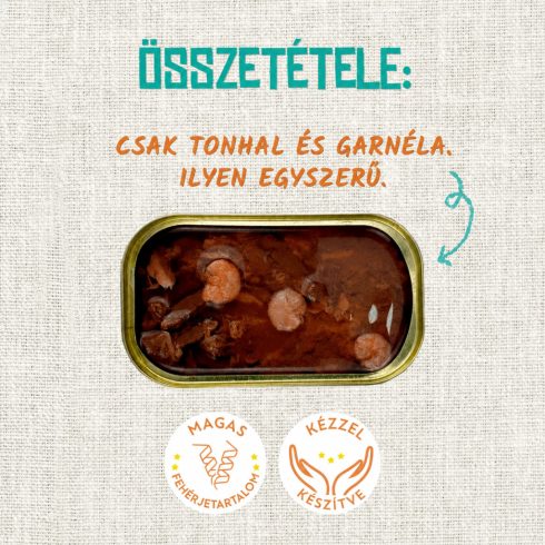 Lenda Nedves Foodie Cat "Black tuna loin with prawns" - Fekete tonhalfilé garnélával 120 g