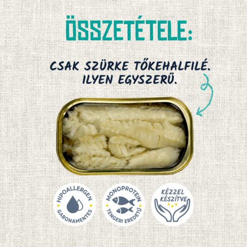 Lenda Nedves Foodie Cat "Natural hake" - Tőkehal 120 g