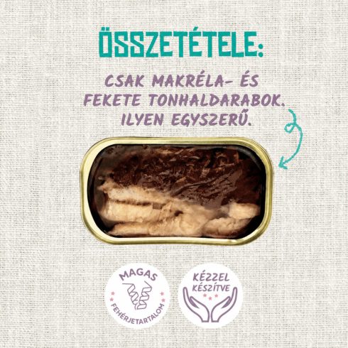 Lenda Nedves Foodie Cat "Mackerel with black tuna loin" - Makréla és fekete tonhalfilé 120 g