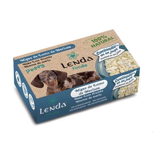 Lenda Nedves Foodie Puppy "Hake loin crumbs" - Tőkehal morzsa 120 g