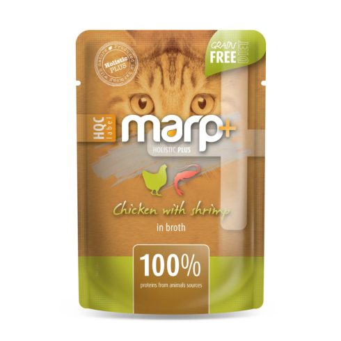 Marp CAT Holistic Plus - Nedves Chicken with shrimp in broth 55 g- Csirke garnélával levesben 55 g