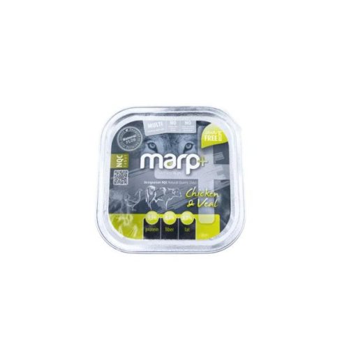 Marp Natural Plus Tray for Dogs – Chicken and Veal - Csirke és borjú alutálka 150g