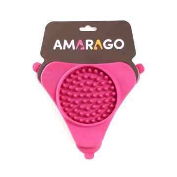 Amarago lick mat triangle pink - Háromszög rózsazsín