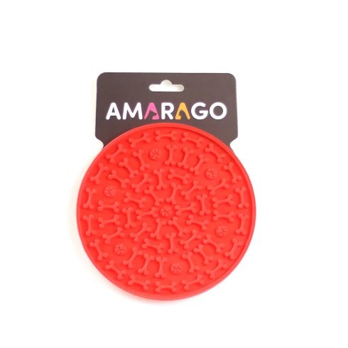 Amarago lick mat circle red - Kör piros