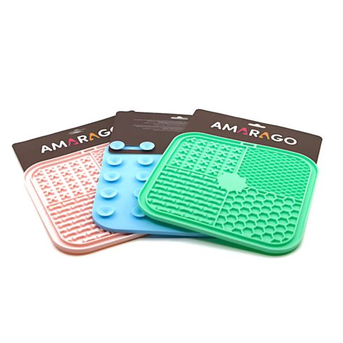 Amarago lick mat square 20x20cm - Négyzet világos kék