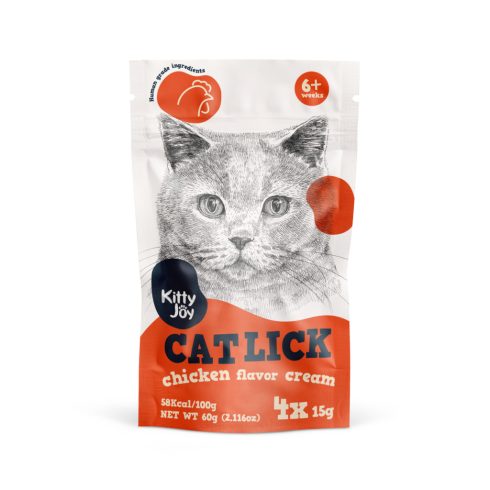 Kitty Joy Cat Lick - Csirke krém 4 * 15 g