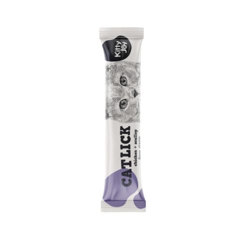 Kitty Joy Cat Lick - Csirke + Fésűkagyló krém 4 * 15 g